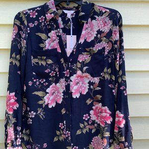 Floral button down blouse